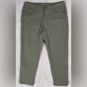 Lululemon ABC Classic Fit 5 Pocket Warpstreme Pants Mens 32x26 Sage Green M5AQGS